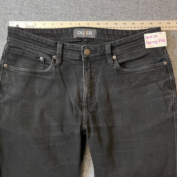 DU/ER Duer L2X Performance Denim Relaxed Taper Jeans - Men's Size 34*32 - Black - Picture 7 of 11